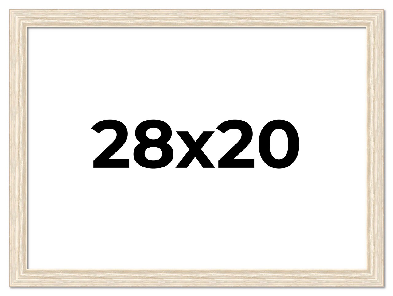 28x20 Wide Barnwood Picture Frame with UV-Resistant Acrylic & Acid Free Backing, Available in 6 Paint Finishes - Grey, Brown, White, and Black